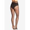 Comfort Choice Women’s Plus Size Textured Pattern Tights(Black Scallop)