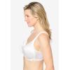 Comfort Choice Women’s Plus Size The Embroidered Custom Fit Bra(White)