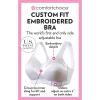 Comfort Choice Women’s Plus Size The Embroidered Custom Fit Bra(White)