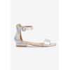 Comfortview Women’s Wide Width The Alora Sandal(Silver)