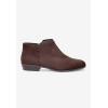 Comfortview Women’s Wide Width The Bexley Bootie(Dark Brown)