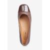 Comfortview Women’s Wide Width The Fay Flat(Brown Woven)