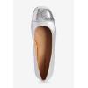 Comfortview Women’s Wide Width The Fay Flat(Silver)