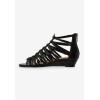 Comfortview Women’s Wide Width The Helen Sandal(Black)