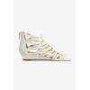 Comfortview Women’s Wide Width The Helen Sandal(White)
