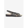 Comfortview Women’s Wide Width The Pearl Sandal(Black)