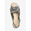 Comfortview Women’s Wide Width The Pearl Sandal(Black)
