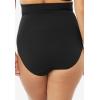 Secret Solutions Women’s Plus Size Instant Shaper Medium Control Seamless High Waist Brief(Black)