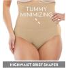 Secret Solutions Women’s Plus Size Instant Shaper Medium Control Seamless High Waist Brief(Nude)