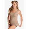 Secret Solutions Women’s Plus Size Invisible Shaper Light Control Camisole(Black)