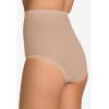 Secret Solutions Women’s Plus Size Power Mesh Firm Control Shaping Brief(Black)