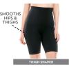 Secret Solutions Women’s Plus Size Tummy And Thigh Medium-Control Instant Shaper(Black)