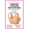 Secret Solutions Women’s Plus Size Wireless Cooling Seamless Bra(French Blue)