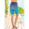 Swim 365 Women’s Plus Size High-Waist Swim Bike Short(Dip Dye)
