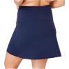 Swim 365 Women’s Plus Size High-Waisted Swim Skirt with Built-in Tummy Control Brief(Navy)