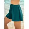 Swim 365 Women’s Plus Size Loose Swim Short with Built-in Tummy Control Brief(Mediterranean)