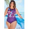 Swimsuits For All Swim 365 Women’s Plus Size High-Neck One Piece(Black Confetti)