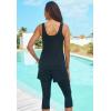 Swimsuits For All Swim 365 Women’s Plus Size Longer-Length Scoop Neck Tankini Top(Multi Sunburst)