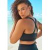 Swimsuits For All Swim 365 Women’s Plus Size Scoop Neck Swim Bra(Party Multi)