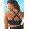 Swimsuits For All Swim 365 Women’s Plus Size Scoop Neck Swim Bra(Party Multi)