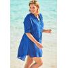 Swimsuits for All Swim 365 Women’s Plus Size Button-Front Swim Cover Up(White)