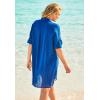 Swimsuits for All Swim 365 Women’s Plus Size Button-Front Swim Cover Up(White)