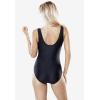 Swimsuits for All Swim 365 Women’s Plus Size Colorblock One-Piece(Black White Anchor)