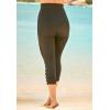 Swimsuits for All Swim 365 Women’s Plus Size High-Waisted Swim Capri with Lattice Detail(Mediterranean)