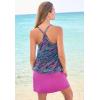 Swimsuits for All Swim 365 Women’s Plus Size Longer-Length Mesh Tankini Top(Mirtilla Animal Stripe)