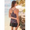 Swimsuits for All Swim 365 Women’s Plus Size Longer-Length Mesh Tankini Top(Party Multi)