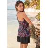 Swimsuits for All Swim 365 Women’s Plus Size Longer-Length Mesh Tankini Top(Party Multi)