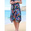 Swimsuits for All Swim 365 Women’s Plus Size Sharktail Beach Cover Up(Psychedelic Hibiscus)