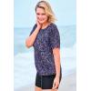 Swimsuits for All Swim 365 Women’s Plus Size The Swim Tee(Black Confetti)