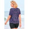 Swimsuits for All Swim 365 Women’s Plus Size The Swim Tee(Black Confetti)
