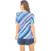 Swimsuits for All Swim 365 Women’s Plus Size The Swim Tee(Blue Painterly Leaves)