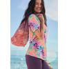 Swimsuits for All Swim 365 Women’s Plus Size The Swim Tee(Vivid Tie Dye)