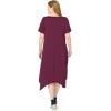 Woman Within Plus Size Drape Hem Dress(Deep Claret)