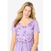 Woman Within Plus Size Mixed Print Maxi Dress(Soft Iris Pretty Rose)