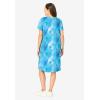 Woman Within Plus Size Perfect Short-Sleeve Crewneck Tee Dress(Pretty Turquoise Tie Dye)