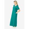 Woman Within Plus Size Perfect Short-Sleeve Scoopneck Maxi Tee Dress(Waterfall)