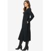 Woman Within Plus Size Petite Thermal Knit A-Line Dress(Black)