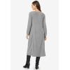 Woman Within Plus Size Petite Thermal Knit A-Line Dress(Medium Heather Grey)