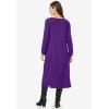 Woman Within Plus Size Petite Thermal Knit A-Line Dress(Radiant Purple)