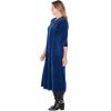 Woman Within Plus Size Pintuck Velour Dress(Evening Blue)
