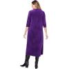 Woman Within Plus Size Pintuck Velour Dress(Radiant Purple)