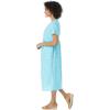 Woman Within Plus Size Short-Sleeve Seersucker Dress(Navy Gingham)