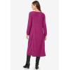 Woman Within Plus Size Thermal Knit A-Line Dress(Raspberry)