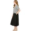 Woman Within Plus Size Two-Fer Tee Dress(Medium Heather Grey Black)