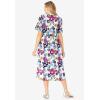 Woman Within Women’s Plus Size Button-Front Essential Dre(White Multi Garden)