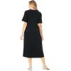 Woman Within Women’s Plus Size Button-Front Essential Dress(Black)